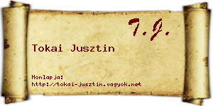 Tokai Jusztin névjegykártya